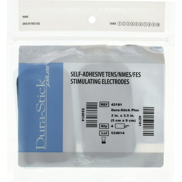 Chattanooga Dura-Stick Plus Électrodes Auto-Adhésives, Rectangle 2 Pouces X 3.5 Pouces (40 Pack)