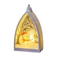 thumbnail image 2 of BingTong Christmas Decorations Storm Lantern Christmas Decorations Luminous Portable Night Lanterns Layout Ornaments Gift Wind Lantern Pendant Desktop Ornaments A Style 3, 2 of 6