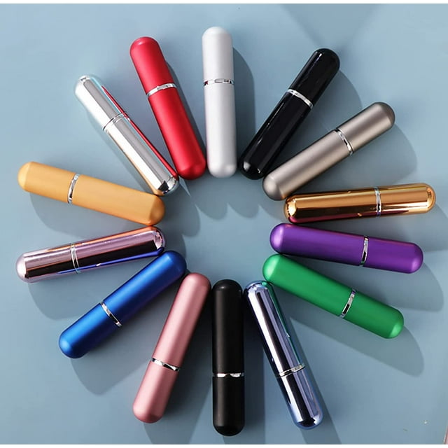 Flacon Atomiseur de Parfum Portable Mini Rechargeable, Flacon Atomiseur de Parfum Rechargeable Vaporisateur de Parfum Pompe à Parfum Atomiseur de Voyage 5 Pcs Lot de 5ml