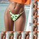thumbnail image 4 of Gibobby Ropa interior hipster para mujer T-Back Low-Rise Comfort Sexy Tanga Calzoncillos suaves Bragas mujer Bragas mujer（Verde， XL), 4 of 4