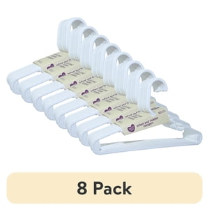 Parents' Choice Infant and Toddler Hangers, White, 80 Count