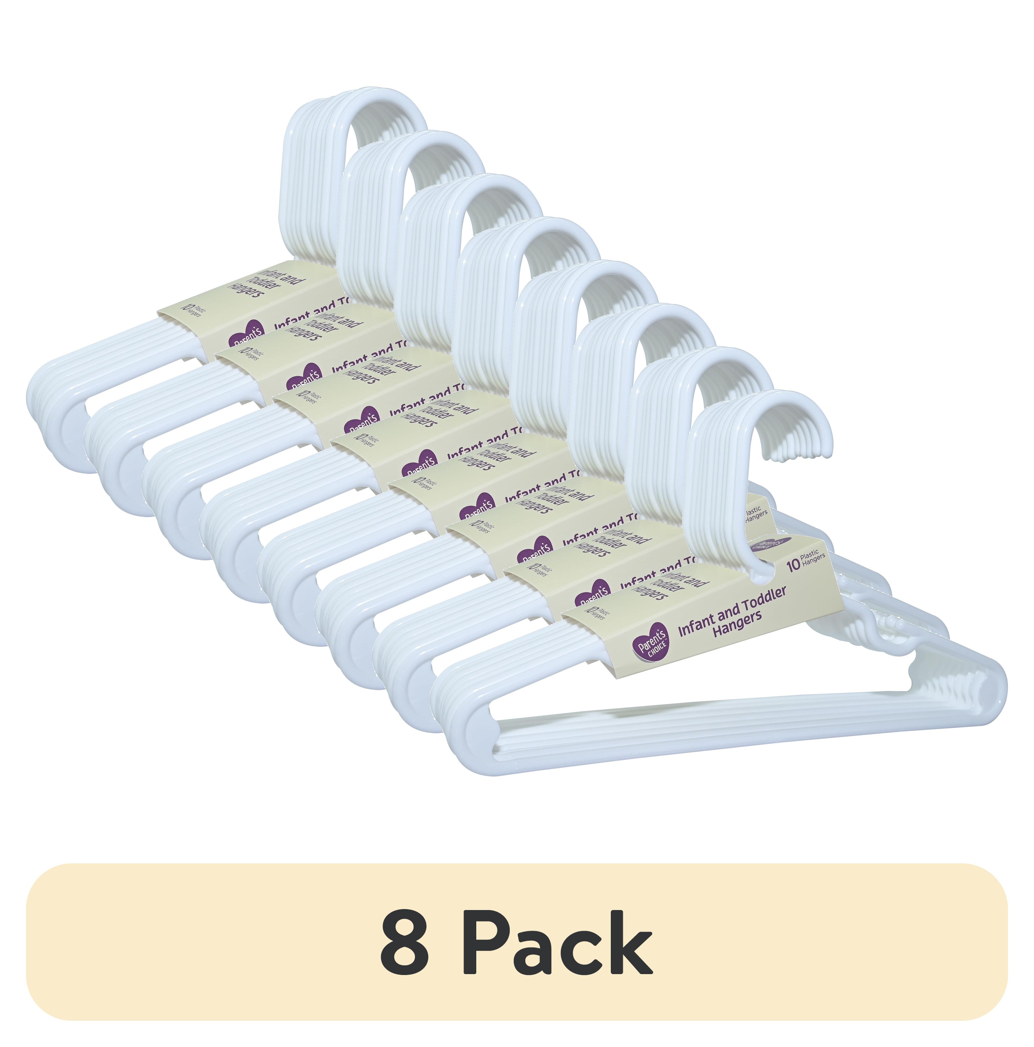Parents' Choice Infant and Toddler Hangers, White, 80 Count
