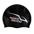 thumbnail image 2 of Gorro de natación de Silicona Cola elástico duradero flexible negro, 2 of 8