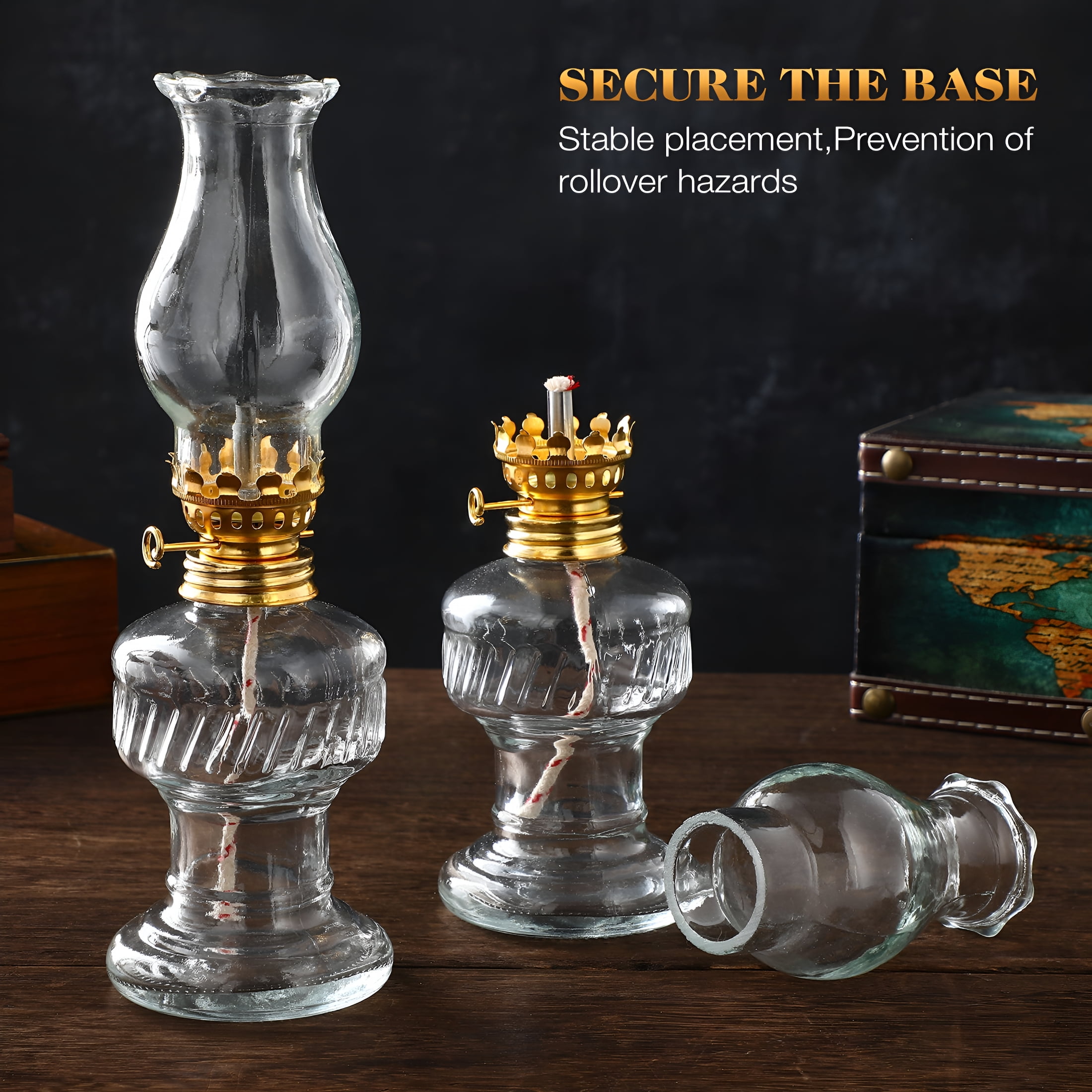 HIBIBUD 2026 New Retro Kerosene Lamp Lantern Oil for Indoor Supply Glass Old Fashioned Vintage for Home, Camping, Decoration, Emergency, Outdoor