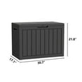 thumbnail image 5 of Decksplore 45 Gallon Lockable Resin Deck Box, Waterproof & UV-Resistant Outdoor Storage Box for Garden Tools and Pool Supplies Storage, Black, 5 of 8