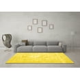 thumbnail image 3 of Ahgly Company Machine Washable Indoor Square Persian Yellow Traditional Area Rugs, 8' Square, 3 of 4