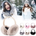 thumbnail image 3 of zttd foldable earmuffs for men and women winter warm windproof and frostproof overall removable memory headband simple plush earmuffs, 3 of 8
