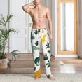 thumbnail image 2 of Balery Dinosaurs and Tropical Leaves Pantalones de pijama para hombre, pijama ultraligero, pantalón de descanso-Small, 2 of 6