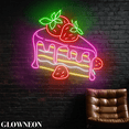 thumbnail image 4 of Glowneon Strawberry Cake Led Sign, Strawberry Cake Bakery Wall Decor, 4 of 5