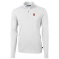 thumbnail image 2 of Men's Cutter & Buck White Indiana Hoosiers Big & Tall Virtue Eco Pique Recycled Quarter-Zip Pullover Top, 2 of 3