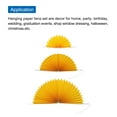 thumbnail image 4 of Uxcell Hanging Paper Fans Party Set 12Pcs Round Pattern Hanging Paper Fans Decoration for Home Birthday Wedding(Yellow), 4 of 6