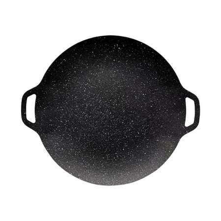 

Stovetop Pan Nonstick Coating Cooking Meat Steak with Handle Iron Round Roasting Plate for Indoor Outdoor Barbecue Utensils 30cm
