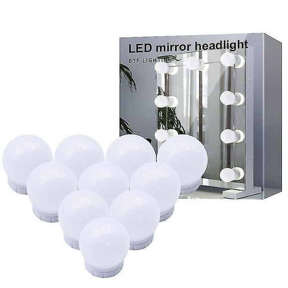 Hollywood Mirror Usb Makeup With Lights Lighted 10 Bulbs 3 Lighting Modes(only Lights)-SinKeeU