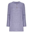 thumbnail image 3 of hoksml Women's Fashion Solid Colour Long Sleeves Tops Crew Neck Casual Tee Blouses Sweatshirt for Women, 3 of 5