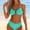 Green, variant on Ankola 2 Piece Bikini Set U-Wire Cutout Popular Swimsuit High Waisted Textured 2026 Summer Beach Swim Bathing Suits