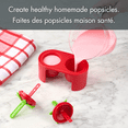 thumbnail image 4 of Mainstays 3-Piece Home-made Popsicle Mould, Strawberry Shape Set in Red and Green, 4 of 7