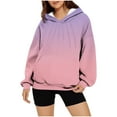 thumbnail image 3 of Womens Hooded Sweatshirts, Hoodies for Women Fall Fashion Loose Fit Ombre Tie Dye Long Sleeve Pullover with Pockets S-3XL, 3 of 6
