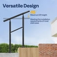 thumbnail image 4 of SPECSTAR 2-Pack Outdoor Handrails, 2-Pack Galvanized Steel Railing, Black Round Exterior Hand Railing for Porch, Deck, or Indoor Stairs, 4 of 8