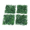 thumbnail image 1 of Paneles de pared de césped de 4 piezas, pantalla de cobertura de privacidad de césped artificial de imitación de 10 pulgadas x 10 pulgadas para cerca, 1 of 8