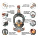 thumbnail image 3 of Snorkel Mask Man Woman Scuba Underwater Full Face Diving Mask Snorkeling Masks 180 View Anti-Fog Anti-Leak(L/XL), 3 of 5