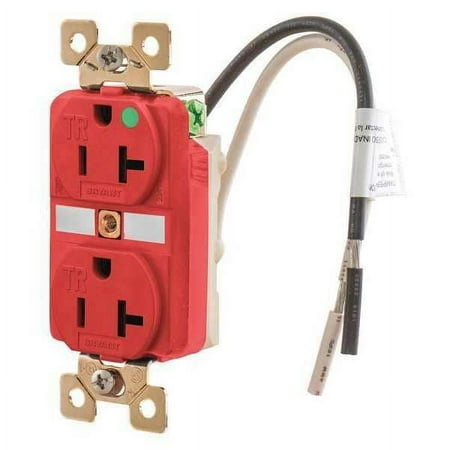 Bryant Receptacle,Red,20A,Nylon,2 Poles BRY8300RTR