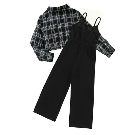 

Girls Romper Long Sleeve Lapel Plaid Shirt Fashion Casual Suit Sporty Leggings for Teen Girls Baby Has Baby Set Girl Baby Girl Birth Girls Shorts Pajamas Set Size 6 Baby Girl Clothes 6-12 Months