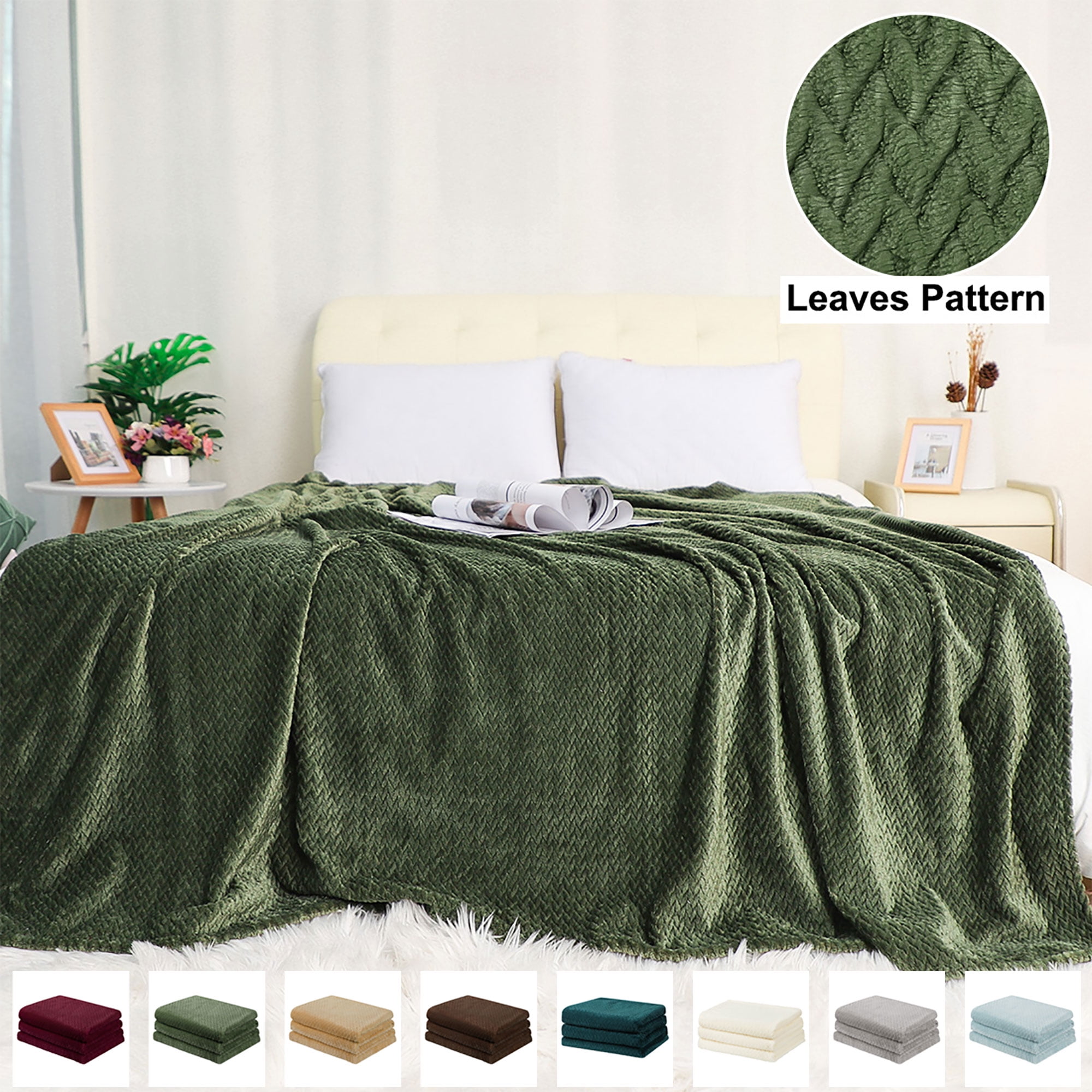 Soft Microplush Velvet Blanket Luxurious Fuzzy Fleece Throw All