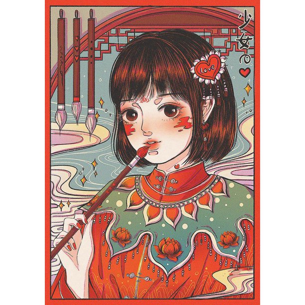 30x40cm Adultos Niños 5d Diy Diamond Art Painting Set - Chica China 1#, Manualidades De Bordado De Diamantes Completo, Juego De Pintura De Diamantes De Imitación De Cristal De Lienzo,