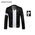 thumbnail image 5 of Abrigo MJ Michael Jackson, chaqueta Billie Jean, guantes, disfraz de fiesta para niños, ropa para adultos, conjunto de Halloween para mujeres, 5 of 5