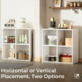 thumbnail image 3 of 4 Wood Cube Storage Organizer with Open Back and Removable Back Panels, 11In White Cube Storage Bookshelf, Cubicle Shelf Bookcase for Home Office Bedroom Living Room, Vertical or Horizontal, 3 of 17