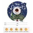 thumbnail image 6 of 13 Inch Round Placemats Set of 4, Blue Christmas Non Slip Heat Insulation PP Table Mats, Xmas Christmas Tree Snowflake Washable Place Mats for Kitchen Dining Party Table Decor, 6 of 7