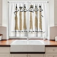 thumbnail image 2 of Ambesonne Egypt Kitchen Curtains, Oriental Woman Design, 55"x39", Pale Brown and Black, 2 of 3