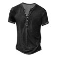 thumbnail image 3 of Eashery Mens Botton Down Shirts Regular Fit Casual Beach Shirts Mens Button Down Black M, 3 of 4
