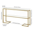 thumbnail image 2 of Evelyn&Zoe Errol 55" Wide Rectangular Console Table with Glass Top in Gold, 2 of 5