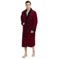 thumbnail image 1 of Bata para Hombre NY Threads de Coral Fleece con Cuello Chal Burdeos, 1 of 7