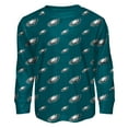 thumbnail image 2 of Youth Outerstuff Midnight Green Philadelphia Eagles All-Over-Print Long Sleeve T-Shirt and Pants Sleep Set, 2 of 3