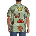 thumbnail image 6 of Picia Multicolored Butterflies Men's Linen Shirts Short Sleeve Cuban Beach Shirts Casual Shirts Button Down Shirt for Men Beach Summer Wedding Shirt-4X-Large, 6 of 7