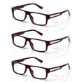thumbnail image 1 of 3 Pairs Classic Basic Simple Geeky Comfortable Stylish Reading Glasses with Lanyard, 1 of 4