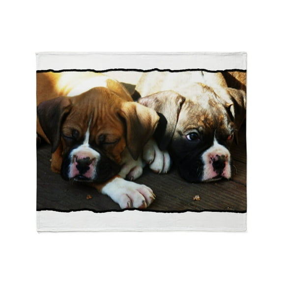 CafePress - Boxer Puppies Throw Blanket - Soft Fleece Throw Blanket, 50"x60" for All Ages