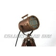 thumbnail image 3 of Antique Vintage Desktop Searchlight Adjustable Wood Tripod Lamps LED Table Spotlights Home Decor Copper, 3 of 7