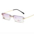thumbnail image 5 of Blue Light Blocking Reading Glasses Stay Clear Diamond Cut Edge Rimless Comfort Eyeglass for Elderly Men and Women, 5 of 5
