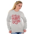 thumbnail image 5 of Never Look Back Positive Motivation Women Crewneck Sweatshirt Brisco Brands X, 5 of 6