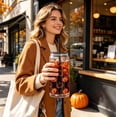thumbnail image 5 of Halloween 20oz Glass Can Sipper With Lid And Straw, Spooky Cute Iced Coffee Tumbler, Reusable Drinking Cup for Halloween Party, Home & Gift, 5 of 6