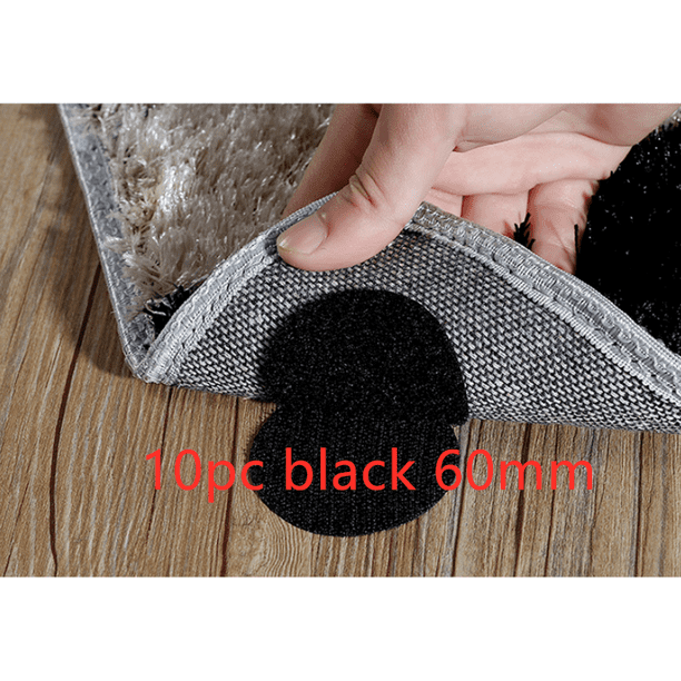 Homeex Sheet Mattress Cover Grippers Double-sided Adhesive Fixed Velcro Grippers Non-slip Retainer For Sofa Sheet Round black 10pc - Walmart.com