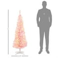 thumbnail image 7 of Demi Bonn 5ft Tall Christmas Tree with Realistic Branches and Warm LED Lights, Festive Decor for Homes, Artificial Tree with Real Feel, Pink, 7 of 7