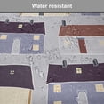 thumbnail image 5 of House Chair Seating Cushion Set of 12, Repeating Cottages in a Hand Drawn Style Neighborhood Feeling at Home, Seat Pads with Anti-slip Backing, 16"x16", Pale Grey and Multicolor, by Ambesonne, 5 of 5