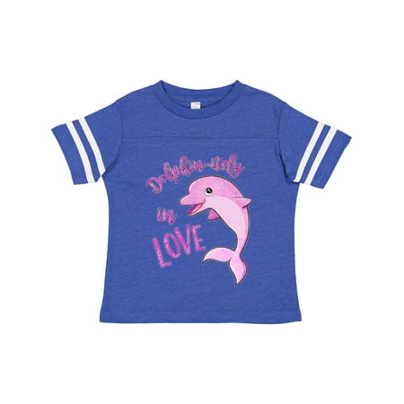 

Inktastic Dolphin-itely in Love- Cute Pink Dolphin Gift Toddler Boy or Toddler Girl T-Shirt