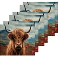 thumbnail image 3 of GZHJMY Highland Cow Cotton Washcloths Set of 4, 12"x12" Super Soft Absorbent Wash Cloths Bathroom Face Cloths Fingertip Towels for Gym Hotel and Spa, 3 of 7