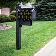 thumbnail image 5 of Gold and Black Floral Ornament Mail Box Cover Magnetic Anti-UV 100% Polyester Standard Size 18" X 21" Oxford Garden,Postbox Letterbox Cover, 5 of 6
