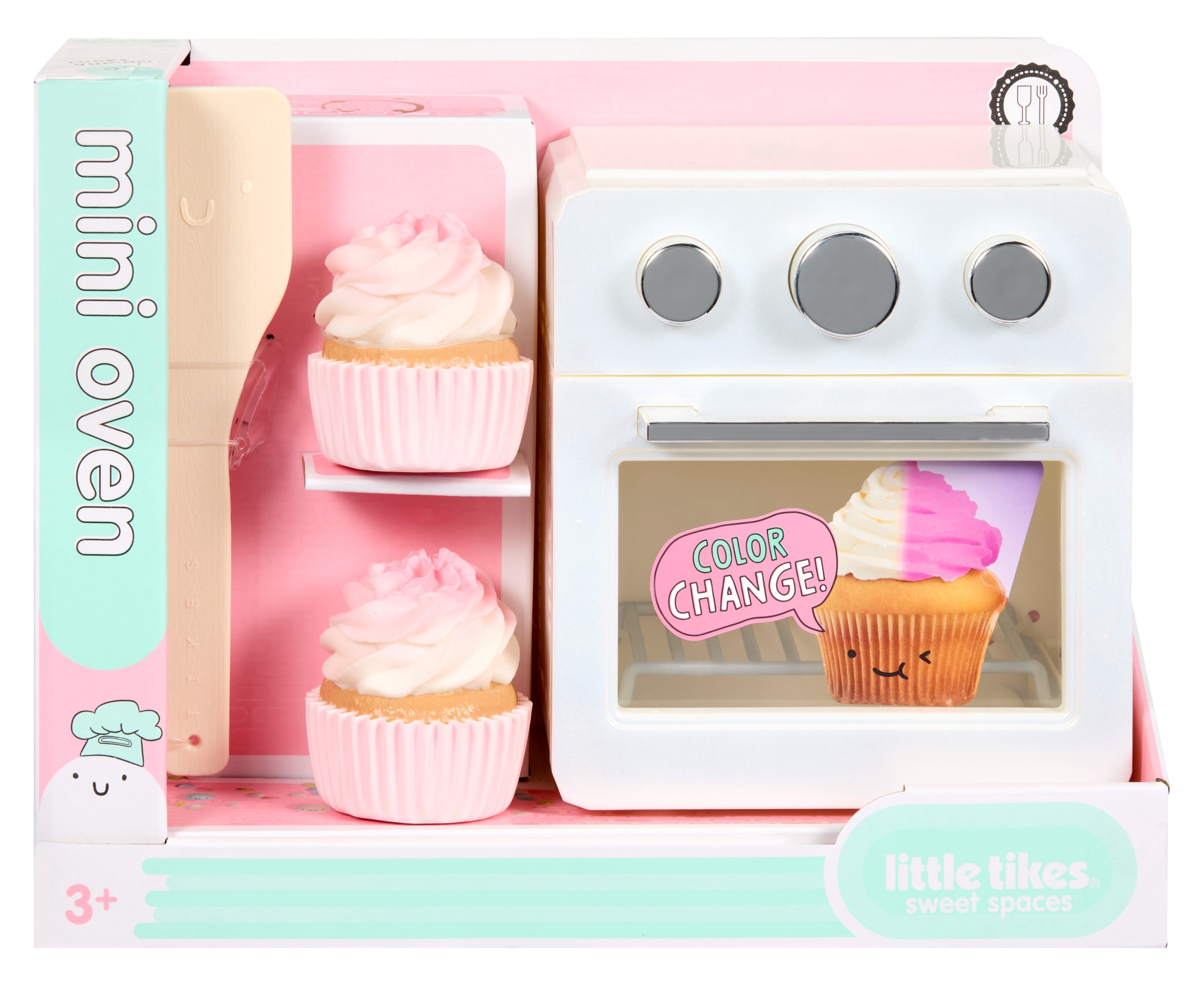 Little Tikes Sweet Spaces Mini Oven, Imaginative Pretend Play Kitchen, White, Ages 3+
